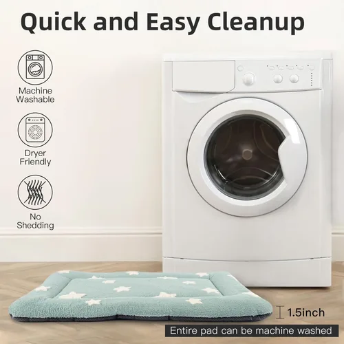 Vista 3 de Mora Pets - Cama para gatos de interior lavable, almohadilla antideslizante para jaula de perros, linda cama para perros con estrellas para perros