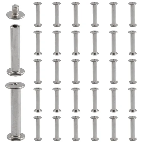 Vista 6 de INCREWAY Tornillos Phillips de acero inoxidable, 30 juegos de tornillos de fijación Chicago de 0.197 in x 0.315 in, tornillos redondos de cabeza