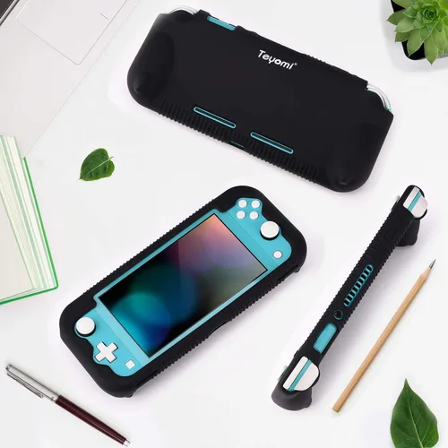 Vista 8 de Teyomi Protective Case Compatible with Nintendo Switch Lite, Silicone Protective Cover for Nintendo Switch Lite with Tempered Glass Screen