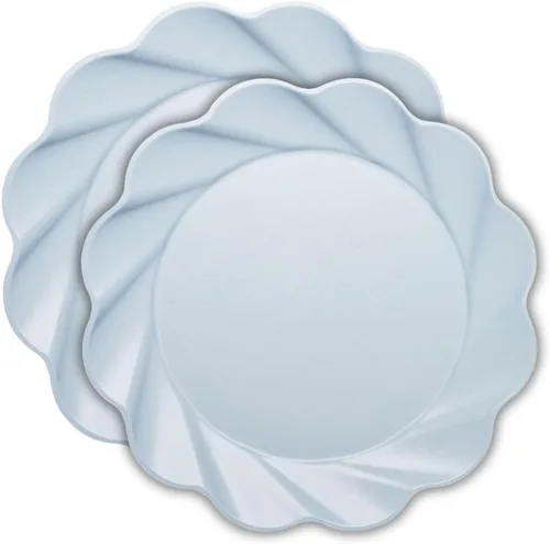 Vista 11 de Sophistiplate Platos de cena compostables ecológicos – Hecho de fibra de madera de bambú y caña de azúcar – Platos biodegradables y desechables