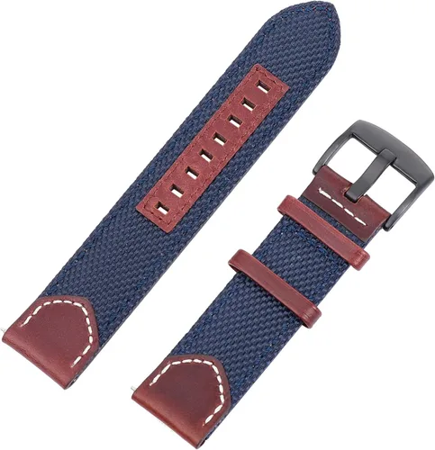 Vista 6 de Hemobllo - Correa de piel sintética para Fitbit Charge 3 (0.866in), color negro