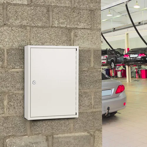 Vista 39 de KYODOLED Gabinete con cerradura para llaves, caja de almacenamiento de 40 llaves con código, soporte de pared para llaves con cerradura