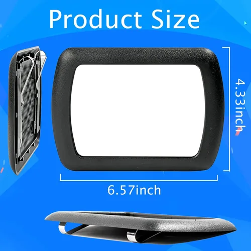 Vista 6 de Paquete de 2 Espejos de Visera con Clip, Espejo de Visera de Sol para Coche Espejo de Tocador HD Espejo Cosmético con Protección Solar con Clips