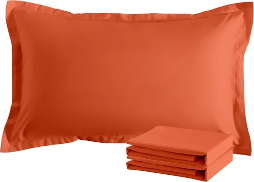Vista 102 de NTBAY Fundas de almohada estándar, paquete de 2 fundas de almohada de microfibra cepillada de 20 x 26 pulgadas, súper suaves y acogedoras