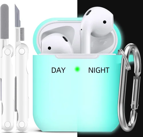 Vista 63 de Funda para AirPods con llavero, protección completa, de silicona, accesorios para AirPods, funda para chicas con estuche de carga inalámbrico