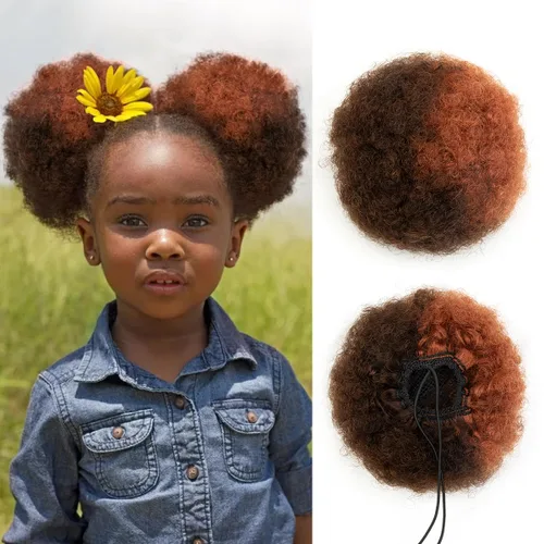 Vista 36 de isheeny Cola de caballo de cabello humano con cordón para mujeres negras, extensión de cabello humano rizado 4C, 8 pulgadas, aspecto natural, añade