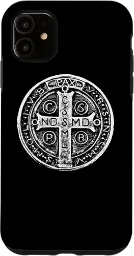 Vista 8 de St. Benedict Medal Saint Benedict Cross Catholic Christian Case for iPhone 16