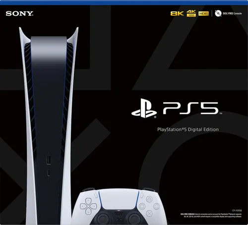 Vista 2 de Sony Playstation 5 Digital Edition PS5 Consola PS5 (disco `gratis) (renovado)