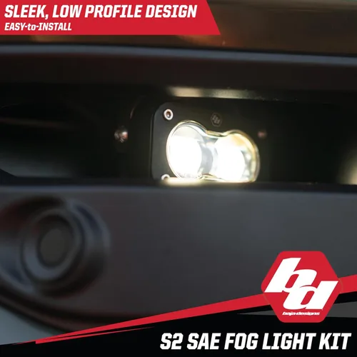 Vista 8 de Baja Designs S2 LED SAE Kit de luz de bolsillo antiniebla para Dodge Ram 2500/3500 2019+ Camión - Lente ámbar