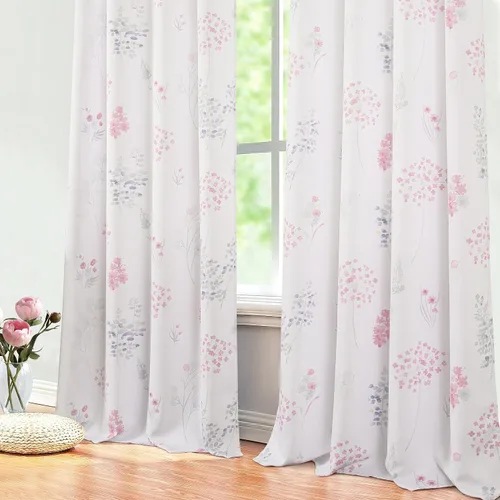Vista 16 de XTMYI Cortinas rústicas de campo para cocina, juego de cortinas cortas de ventana de baño floral vintage retro, 45 pulgadas de largo, azul marino