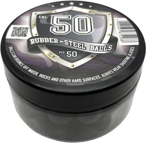 Vista 5 de 50 bolas de acero de goma dura de alta calidad, 0.10 oz, proyectiles reutilizables pesados, bolas de paintballs para entrenamiento en el hogar
