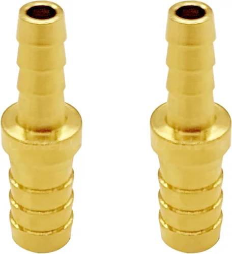 Uenede Reductor de púas de latón, diámetro interior de manguera de 1/2 a 1/4 pulgadas, manguera de púas reductora empalmadora acoplador para