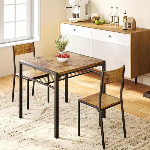 Vista 12 de Juego de mesa de comedor Gizoon para 6 con sillas, juego de mesa de cocina de 7 piezas para espacios pequeños, apartamento, cocina, comedor, ahorro