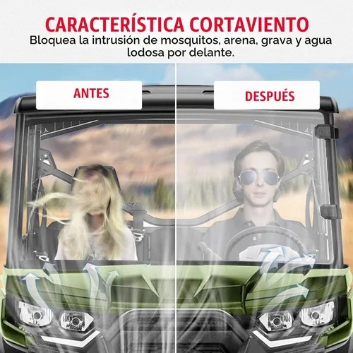 Vista 4 de KEMIMOTO Parabrisas delantero compatible con Can-Am Defender HD5/8/10
