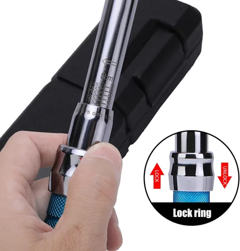 Vista 3 de COTOUXKER Llave dinamométrica ajustable, Llave dinamométrica de 5 a 30 Nm de 30mm de extremo abierto con clic y cabeza intercambiable para mini