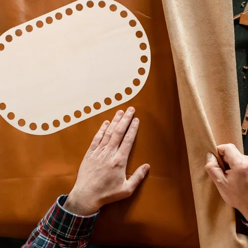 Vista 5 de EXCEART 2 piezas de fondo natural preperforado de ganchillo de madera para manualidades y suaves para proyectos de ganchillo y tejido para bolsas