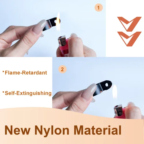 Vista 3 de Paquete de 120 clips de luz de cuerda de 1/2 pulgada, clips de luz de cuerda negros, clips de montaje estilo p, abrazaderas de cable de plástico