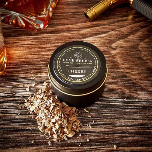 Vista 5 de HomeWetBar Juego de virutas de madera para ahumar whisky, roble, cereza y nogal para cóctel y whisky