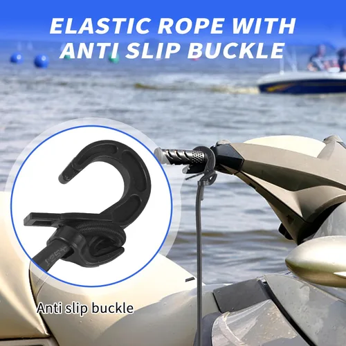 Vista 4 de Calvana (2-Pack) PWC Jet Ski Bumpers, Boat Fenders with Elastic Cords, Jet Ski Accessories, 14 x 6 x 3.2 inch