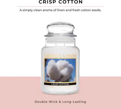 Vista 2 de A Cheerful Giver - Vela en tarro de vidrio perfumada de algodón crujiente (24 onzas) con tapa y fragancia fiel a la vida, fabricada en Estados Unidos