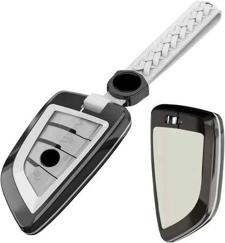 Funda de aleación de metal para llavero, compatible con BMW 2 5 6 7 Series X1 X2 X3 X5 X6 mando a distancia sin llave, funda protectora de TPU con