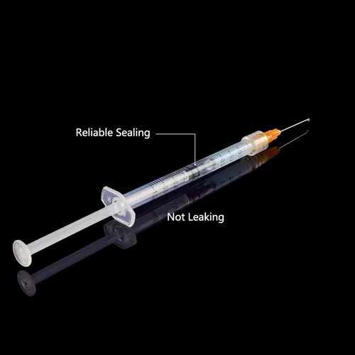 Vista 5 de Jeringa de 1 cc/ml con aguja de 0.88 oz de 1 pulgada, para laboratorios científicos, industrial, medición de líquidos, dispensación, paquete de 20