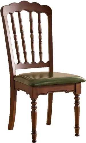 Vista 21 de Wooden Dining Chairs Set of 4 Upholstered Kitchen Chair with Slatted Backrest, Classic Armless Dining Chair for Restaurants/Kitchens(Fabric Cushion