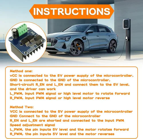 Vista 4 de BTS7960 43A de alta potencia Smart Car Motor Driver Module semiconductor Unidad de refrigeración utilizada para Arduino Control de límite