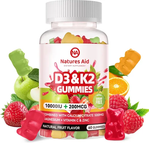 Vista 9 de Gomitas de Glicinato de Magnesio 1000mg - Suplemento de Magnesio y Potasio Sin Azúcar con Vitamina D, B6, CoQ10 para el Estado de Ánimo Tranquilo