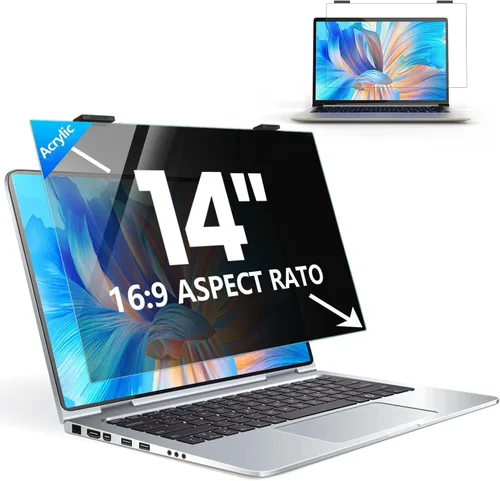 Vista 8 de Filtro de pantalla de privacidad para computadora de 24 pulgadas, protector de pantalla de privacidad para colgar compatible con monitor