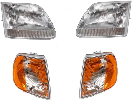 Brock Aftermarket - Juego de 4 piezas de faros delanteros y luces de señal para el conductor izquierdo del pasajero izquierdo del pasajero,