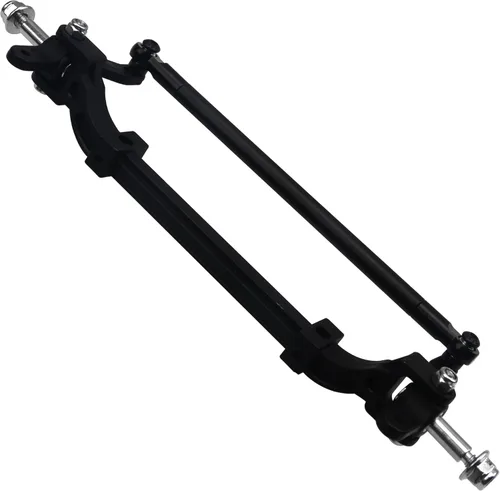 Vista 5 de Eje delantero de metal de barra de enlace de dirección Eje de rueda compatible con Tamiya 1/14 RC Tractor Truck (negro)