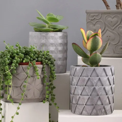 Vista 5 de Molde de maceta de silicona hecho a mano maceta que hace el molde para la decoración de la oficina