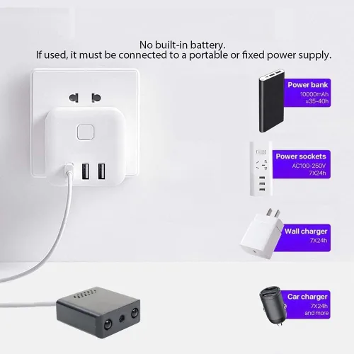 Vista 3 de Cámara Wi-Fi 1080P HD Smart Home Cámaras Mini Cámaras Cam con sensor de movimiento Visión nocturna Control de aplicación Control de teléfono celular
