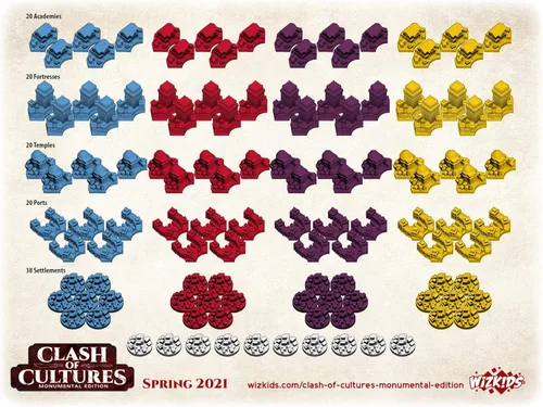 Vista 10 de Clash of Cultures: Monumental Edition Board Game WizKids - Nueva edición