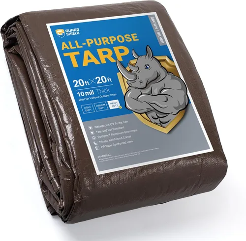 Vista 86 de GUARD SHIELD - Lonas impermeables, de polietileno, cuadradas, gruesas, resistentes a los rayos ultravioleta, con ojales, para exteriores, 12 x 24