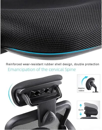 Vista 4 de High Back Office Desk Chair Executive Swivel Computer Chair Adjustable Height Ergonomic Gaming Chair with Lumbar Support and Breathable Mesh for