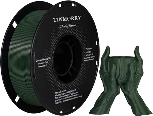 Vista 29 de TINMORRY - Filamento PETG CF de 1.75 mm para impresora 3D, compatible con Bambu LAB, Creality K1C, QIDI MAX3, FLASHFORGE Adventurer 5M, Prusa MK4
