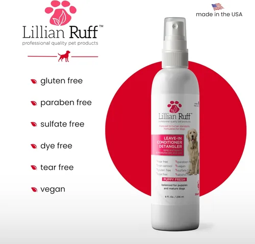 Vista 6 de Acondicionador Detangler Lillian Ruff Pet Leave, 8 onzas