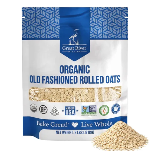 Great River Milling Avena enrollada orgánica a la antigua, 2 lb