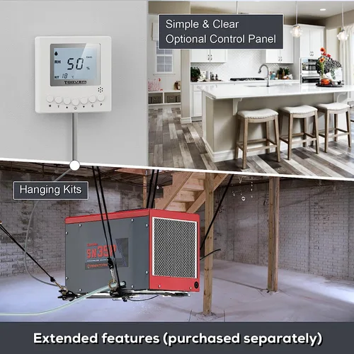 Vista 4 de Abestorm Kits colgantes para deshumidificadores de espacio de arrastre y sótano, manera fácil de subir y bajar el deshumidificador, ayuda a reducir