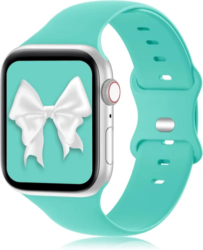 Vista 32 de Bandiction Compatible with Apple Watch Series 3 38mm Series 5 40mm iWatch Bands 38mm 40mm 41mm, Soft Silicone Sport Replacement Strap Compatible for