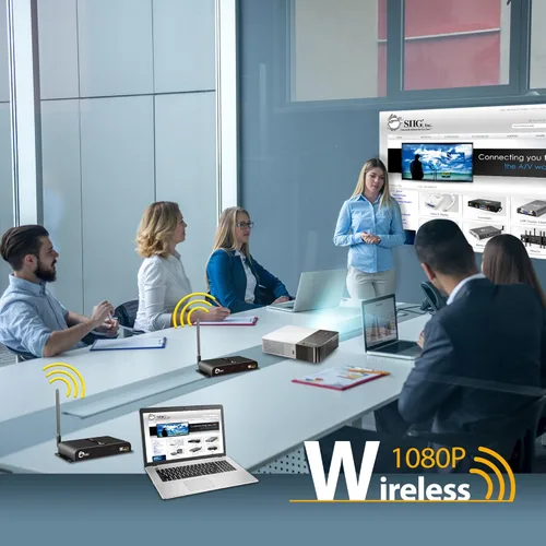 Vista 7 de SIIG Kit extensor HDMI inalámbrico 1080P con control remoto IR - 165 pies (164.0 ft) HDMI 1.3 HDCP 1.2 - señal de 2.4 GHz - Montaje en pared