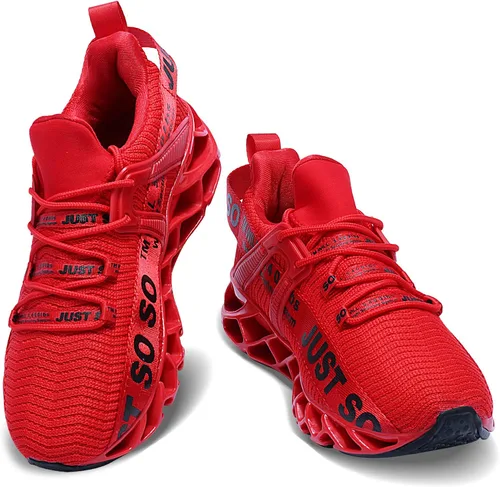 Vista 6 de Wonesion - Tenis para correr y caminar para mujer Cuchilla atlética Tenis antideslizantes Tenis de moda