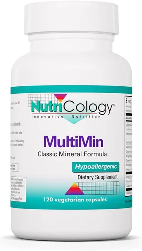 Nutricology MultiMin - Multi Minerals Supplement for Men and Women, Trace Minerals, Mineral Complex, Boron, Iron, Magnesium - 120 Count