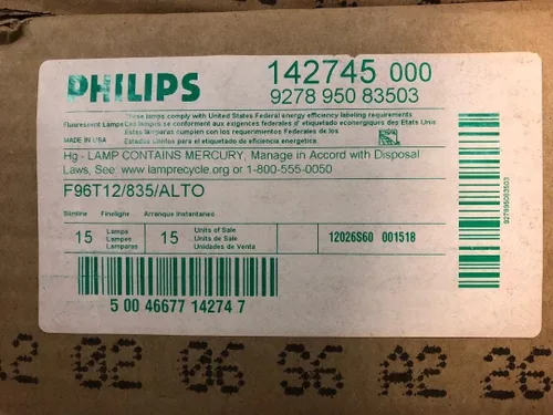 Vista 3 de Philips 15 piezas 142745 F96T12/835/ALTO 75W 835 3500K lámpara delgada