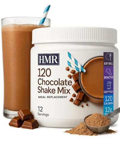 HMR 120 batidos "clásicos" en polvo de reemplazo de comida | Mezcla de batido de chocolate para apoyar la pérdida de peso saludable | 0.44 oz de