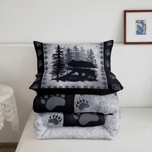 Vista 81 de Juego de edredón rústico de estilo granja para cama Queen, juego de cama divertido donde estacionamos, con 2 fundas de almohada, explore regalos