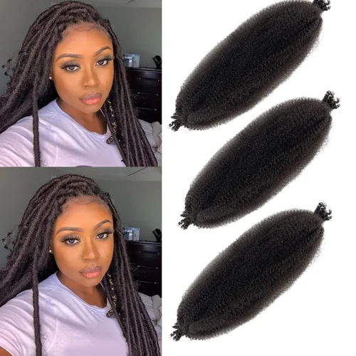 Vista 22 de Cabello para trenzas Marley Twist, Cabello Afro Twist Elástico de 12 Pulgadas, Cabello Twist Cubano Rojo, 8 Paquetes de Cabello Spring Twist Kinky