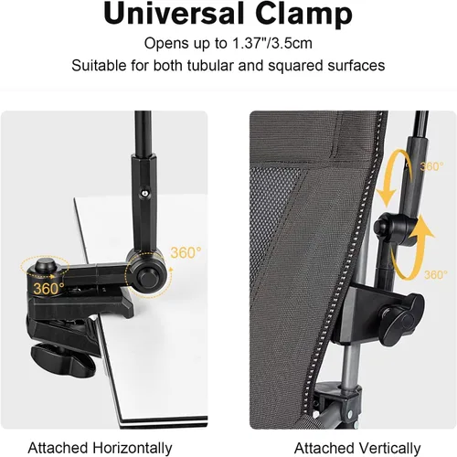 Vista 3 de G4Free Sombrilla ajustable UPF 50+ XL con abrazadera universal, protección UV, sombrilla para silla de playa, cochecito, silla de ruedas, carrito